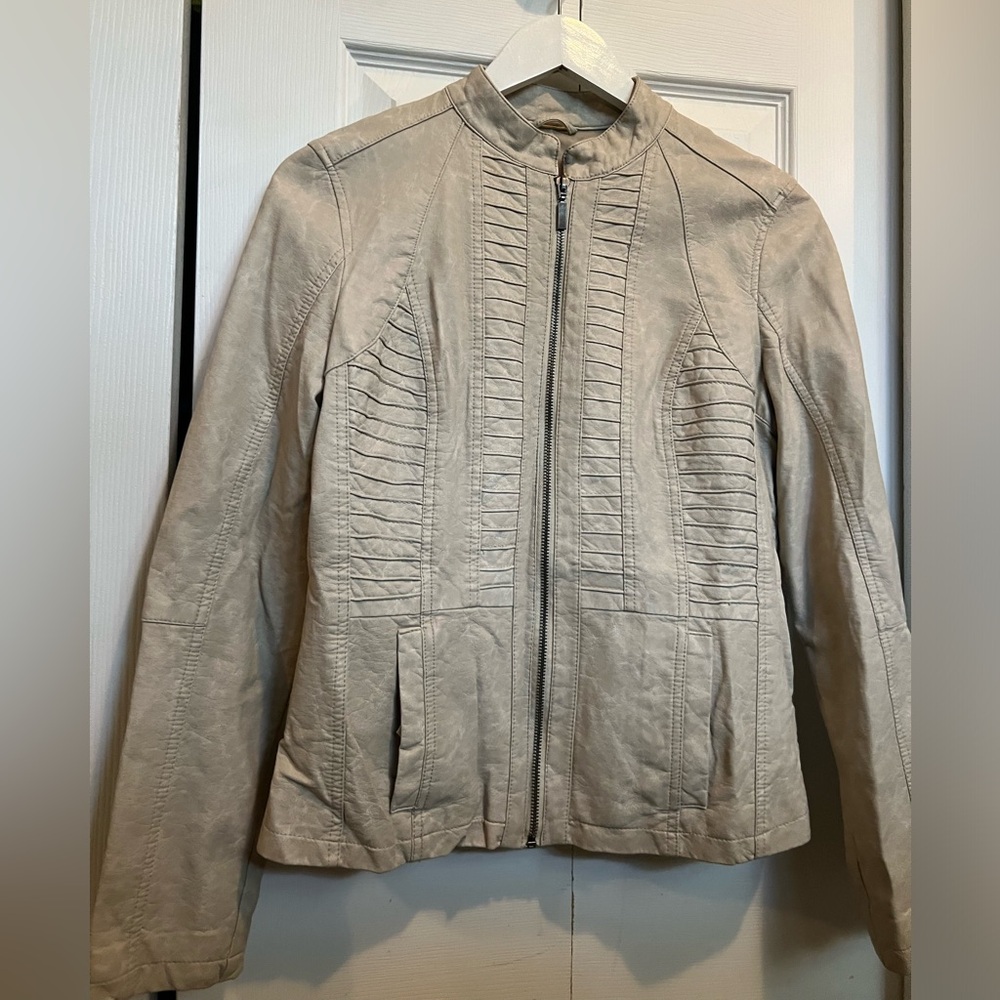Leather Zip up Jacket